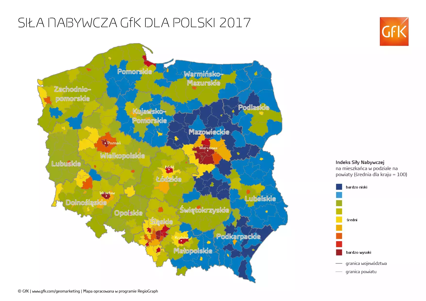 Indeks siły nabywczej na mieszkańca w Polsce