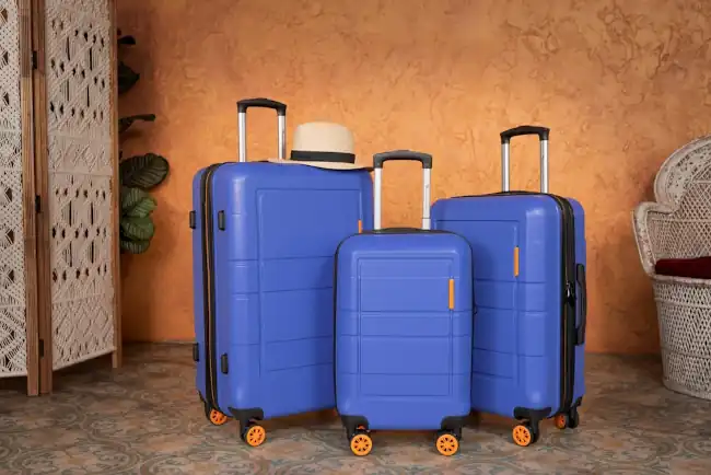 mała walizka podróżna na kółkach