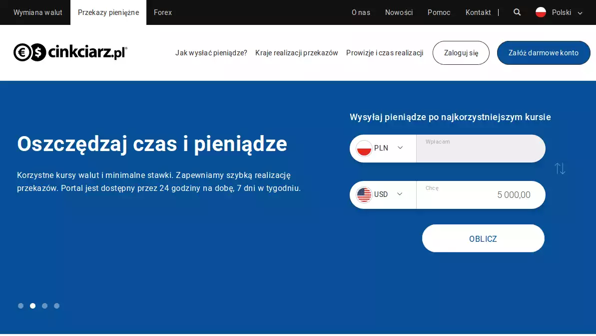 Cinkciarz.pl - przekazy pieniężne